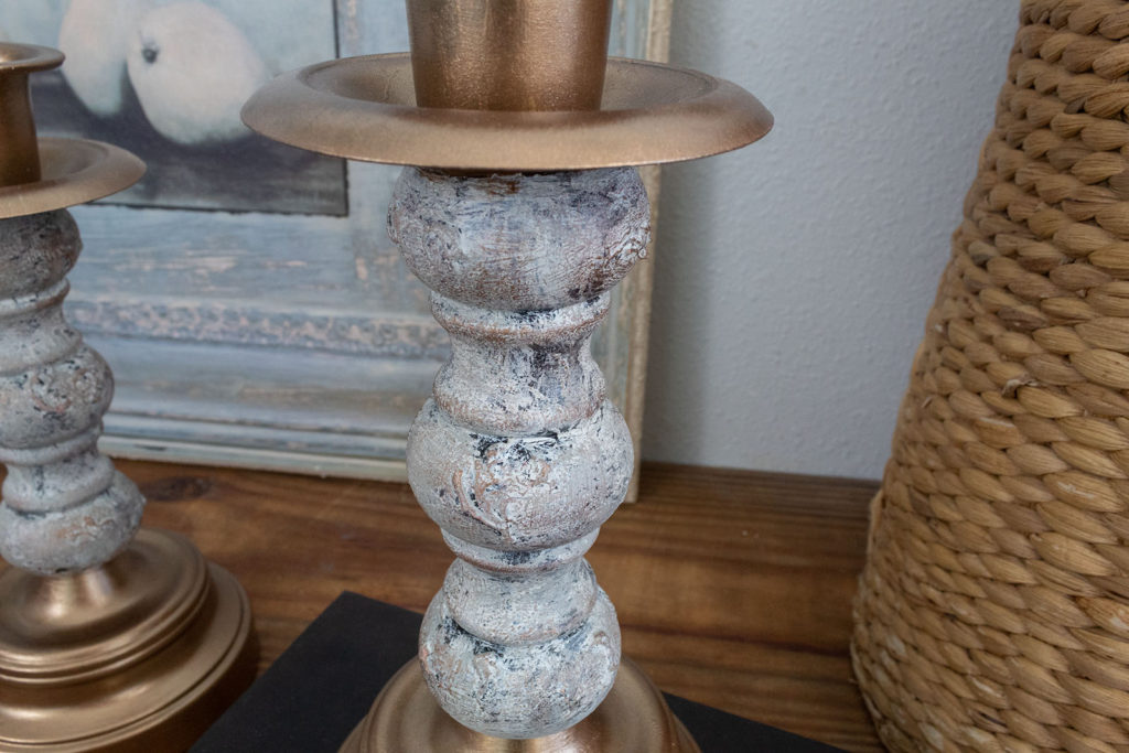 Pillar Candle Holders with Major Coastal Vibes (Thrift Store After)